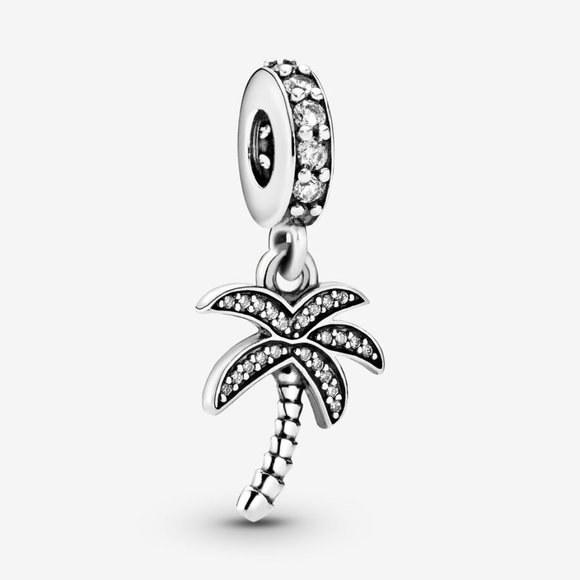 Pandora Sparkling Palm Tree Pendant Charm Women's - Picture 1 of 3